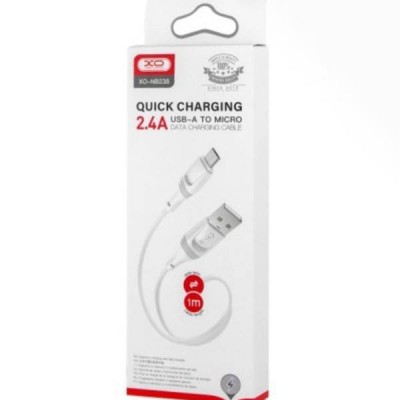 Кабель XO NB238 Zeus Series Liquid Silicone High Elastic Lightning L=1M Білий