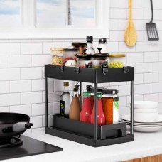 Стелаж-органайзер кухонний Kitchen Storage Rack MA709 Чорний