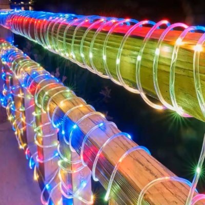 Гірлянда вулична світлодіодна Трубка із сонячною панеллю 10m 100LED LU993multi Мультиколор