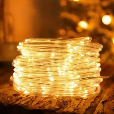 Гірлянда вулична світлодіодна Трубка із сонячною панеллю 20m 200LED LU994warmwhite Тепле світло