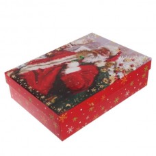 Коробка пакувальна подарункова Санта M-29*21*8см BOX-8990
