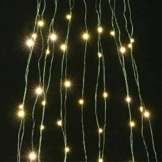 Гірлянда Кінський хвіст Феєрверк роса 20*3м 1800 LED Зелений дріт, тепле світло