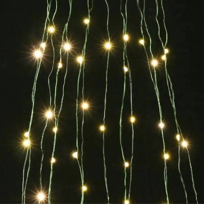Гірлянда Кінський хвіст Феєрверк роса 20*3м 1800 LED Зелений дріт, тепле світло