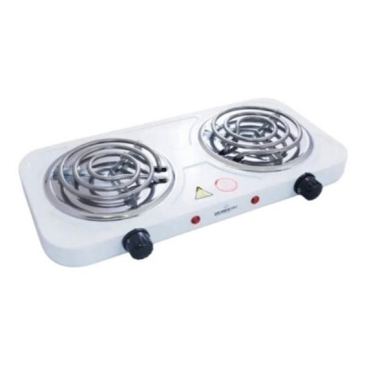 Плита електрична 2-конфоркова 220V 2*1000 Вт CROWNBERG CB-3744 Біла