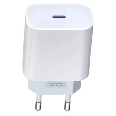Мережевий рядний пристрій блок живлення XO LL129 EU 20W Fast charger with TYPE-C cable Type-c to Type-c Біле