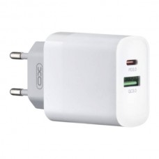 Мережевий зарядний пристрій XO L64 20W FAST EU QC3.0+PD FAST charger Біле