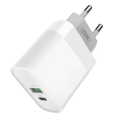 Мережевий зарядний пристрій блок живлення XO L64 20W FAST EU QC3.0+PD
