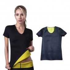 Футболка жіноча для схуднення L Hot Shapers Чорна