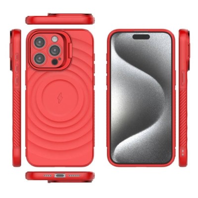 Чохол MagSafe soft-touch with stand Iphone 15 Pro Max Червоний