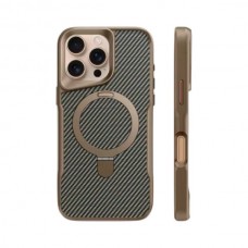 Чохол Metal Buttons with Magnetic Safe Carbon Ring Iphone 15 Pro Max Золотий