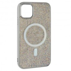 Чохол MagSafe full of diamonds iPhone 15 Pro Max Сірий