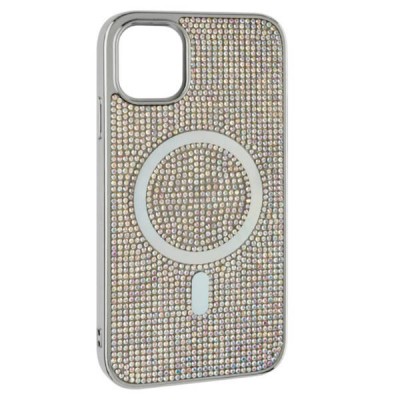 Чохол MagSafe full of diamonds iPhone 15 Pro Max Сірий