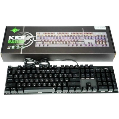 Клавіатура ігрова з підсвічуванням RGB 104 клавіші K101 Чорна
