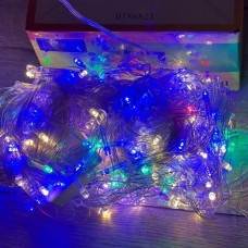 Гірлянда лінійна внутрішня 220V 300LED 4561 AND 107-10 Прозорий провід, мультиколор