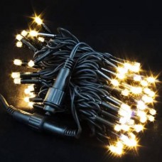 Гірлянда вулична лінійна 220V 100LED 10м 4550 AND 87-10 Чорний дріт, тепле світло