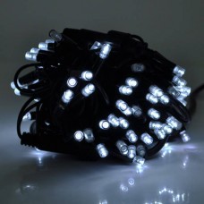 Гірлянда вулична лінійна 220V 100LED 10м 4551 AND 88-10 Чорний дріт, біле світло