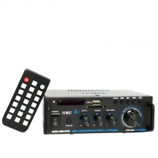 Підсилювач звуку з пультом керування UKC А3 USB/SD CARD/FM/AUX 2 ч Чорний