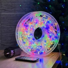 Гірлянда роса лінійна Мішура пухнаста 50м 1500LED 220V 4533 B/RYL5 AND 65-1 Сірий дріт, мультиколор