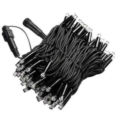 Гірлянда вулична лінійна 8м 80LED 220V wire still 4487 AND 10-5 Чорний дріт, червоне світло