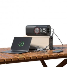 Компресор портативний з дисплеєм 3-150PSI, 3*2000mAh, 80W ATJ-9566 Чорний
