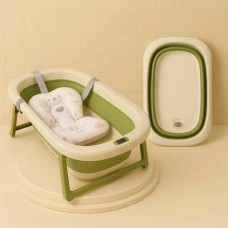 Ванна дитяча складна з датчиком температури Bimbo 60530 79*47*21см Салатова з білим