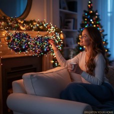 Гірлянда лінійна внутрішня 5м 80led 4478 clear black with control AND 2-50 Чорний дріт, мультиколор