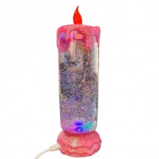 Лампа декоративна настільна Свічка 3*ААА/USB Romantic Candle Рожева