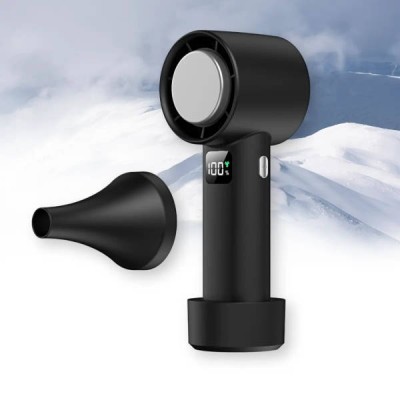 Турбовентилятор для розпалювання вугілля з USB заряджання Turbo Handheld Fan T60 Чорний