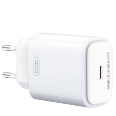 Мережевий зарядний пристрій XO L90B PD20W Light fast home charge Біле