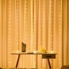 Гірлянда штора з пультом 3*6м 600LED USB MA743warmwhite Тепле світло