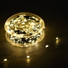 Гірлянда роса мішура пухнаста 20м 600LED USB Зелений дріт, тепле світло