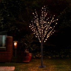 Дерево декоративне з підсвіткою 1.5 м 480 LED від мережі Коричневе дуло, тепле світло