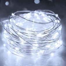 Гірлянда роса лінійна з пультом 100м 1000LED 220V 4504 AND 28-5 Мідний провід, біле світло