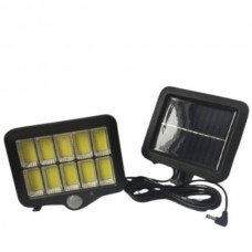 Прожектор LED з датчиком руху на сонячній батареї 2400mAh GL-10 cob Чорний