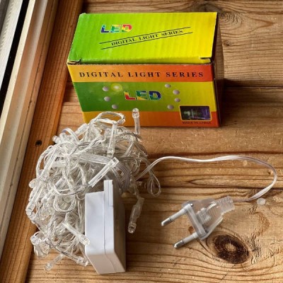 Гірлянда лінійна внутрішня 5м 80LED 44771 MIX clear wire AND 1-150 Прозорий провід, мультиколор