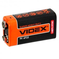 Батарейка сольова Videx SUPER HEAVY DUTY Крона 9V 6F22 9V