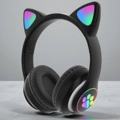 Бездротові навушники Bluetooth з котячими вушками LED CAT EAR P33 Чорні