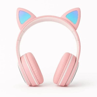 Бездротові навушники Bluetooth з котячими вушками LED CAT EAR P33 Рожеві