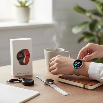 Смарт годинник водонепроникний з вібросигналом та металевим ремінцем Smart Life M9 HS-62 Сірі