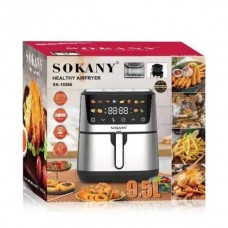 Аерофритюрниця 9,5л 2400Вт 43,4×35×40см Sokany SK-10066 Чорна з сірим