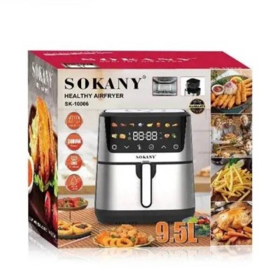 Аерофритюрниця 9,5л 2400Вт 43,4×35×40см Sokany SK-10066 Чорна з сірим