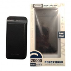Power Bank літійполімерний 20000Mah Kin Vale V77C-2 Чорний