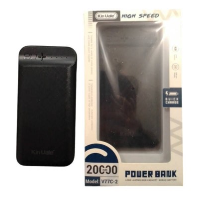 Power Bank літійполімерний 20000Mah Kin Vale V77C-2 Чорний