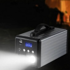 Портативна електростанція 300W 12V/26Ah з виходом 220V + 2 лампочки Energy Storage Сіра