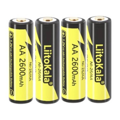 Акумулятор AA 1.2V 2600mAh LiitoKala Ni-26/AA Чорний з жовтим
