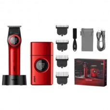 Комплект 2в1 триммер та шейвер VGR V-977 та V-377 RED Чорний з червоним