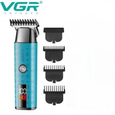 Тример акумуляторний 3 насадки 600mAh VGR V-943 BLUE Блакитний
