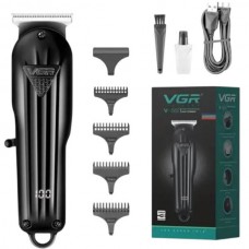 Машинка акумуляторна для стрижки волосся + 4 змінні насадки VGR V-982 Professional Чорна