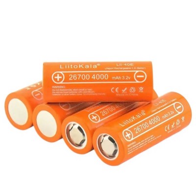 Акумулятор 3.2V 4000mAh 26700 LiitoKala Lii-40E Помаранчевий