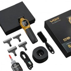 Тример з чотирма змінними насадками 8000RPM 1800mAh VGR V-886T GOLD Чорний із золотим